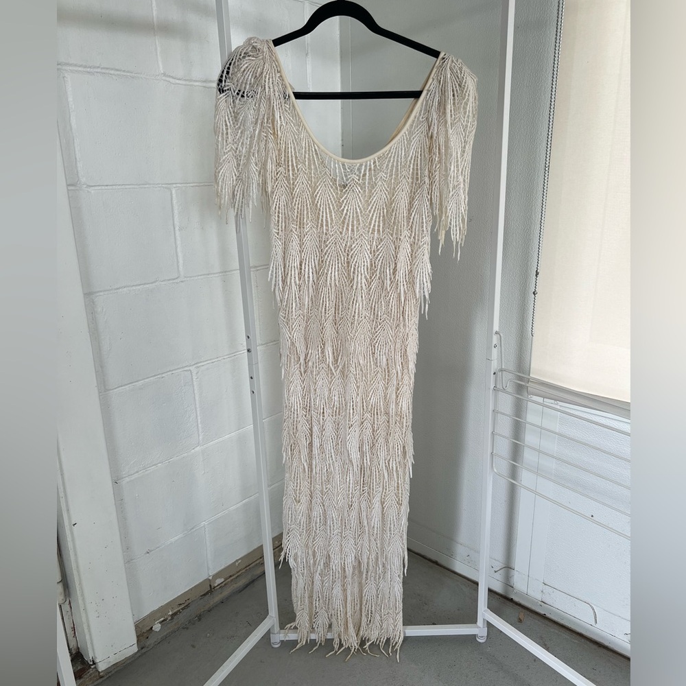 Vintage fringe flapper dress